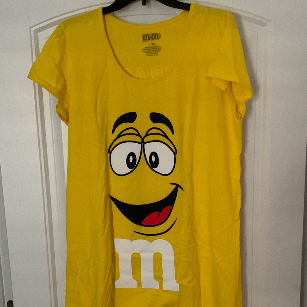 M&M'S Bright Yellow Character Dress Sleep shirt NEW